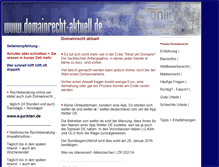 Tablet Screenshot of domainrecht-aktuell.de